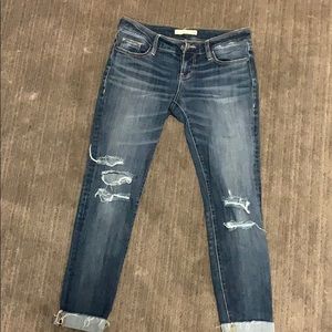 Daytrip  cropped distressed denim jeans